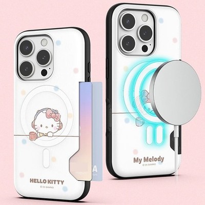 Sanrio Chillax Two Cards Case for Galaxy S25 S24 Ultra Plus Korea made