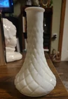 Vintage Milk Glass Genie Bottle 6" Bud Vase