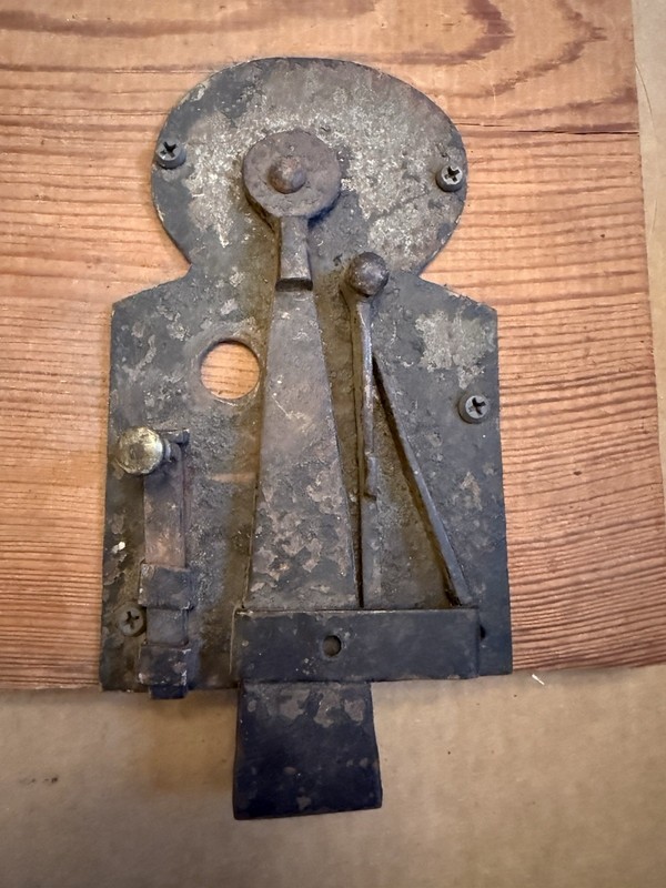 Beautiful Working 1800's Iron Plate Latch Working Order