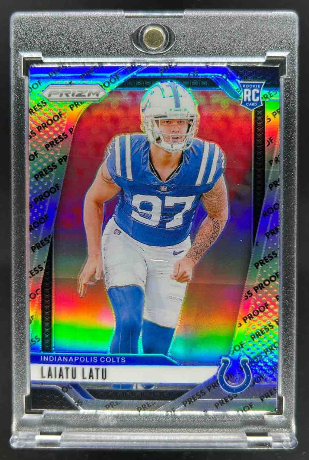 2024 Prizm Laiatu Latu RC Press Proof Rookie #366 Colts