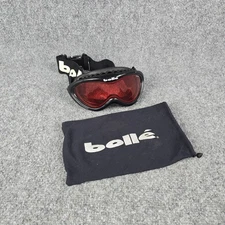 Bollé Krait Vermillon Ski Snowboard Goggles Black Frame Red Lens w/ Strap & Bag