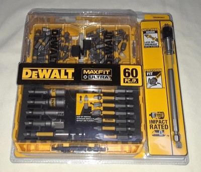 New DeWalt DWAUMF60SET MAXFIT ULTRA 60 PC Screwdriving Bit Set 1/4 In. Hex Steel