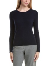 Bruno Magli Classic Crewneck Wool  Cashmere-Blend Sweater Women's