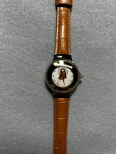 NOS Quartz JESUS Watch w/ Leather Strap 