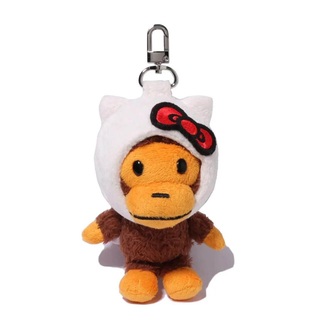 A BATHING APE BAPE x Sanrio Hello Kitty Plush Keychain japan NEW 