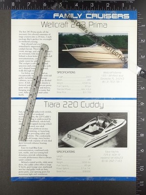 2) 1992 short FEATURES on Wellcraft 24 243 Prima & Tiara 22 220 Cuddy boats