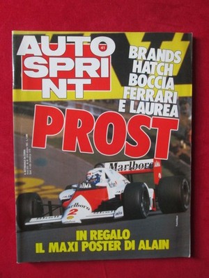 AUTOSPRINT 41 1985 BRAND HATCH BOCCIA - CON POSTER ALAIN PROST[TR3B]