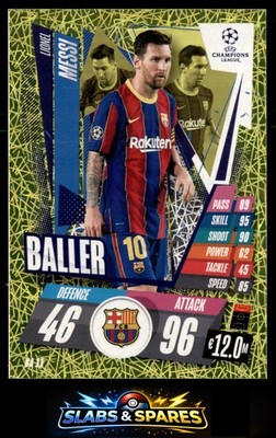 2020-21 Topps Match Attax UEFA Champions League Extra #BA11 Lionel Messi Ballers