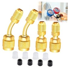 R410a Mini Split Adapter 5/16 Female 1/4 Male Flare Charging Vacuum Port 12PCS