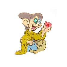 Dopey - Snow White and the Seven Dwarfs - Diamond Eyes - Ruby Disney Pin 8342
