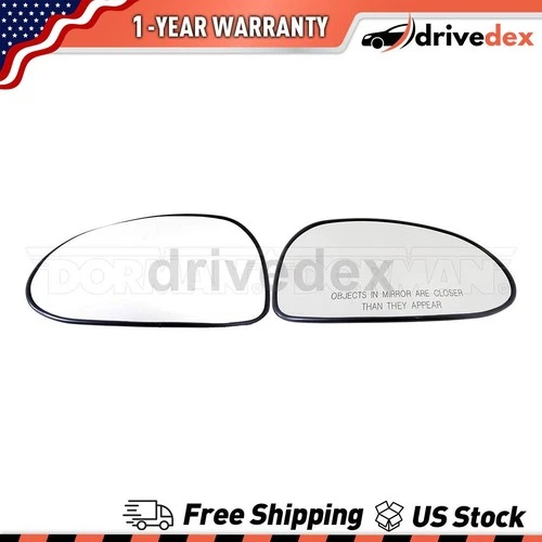 Pair Dorman - HELP Door Mirror Glass Fits 2000 2001 2002 2003 Hyundai Sonata
