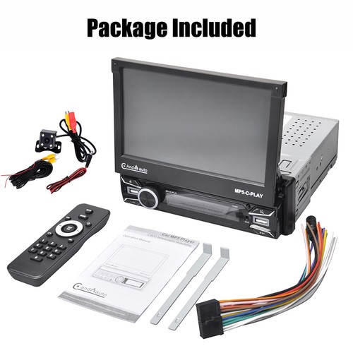 7" 1DIN Wireless Car Radio Stereo Flip Out CarPlay Android Auto MP5 BT FM+Camera - Picture 14 of 14