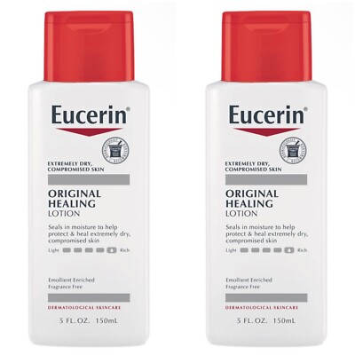 Set Of 2 Eucerin Original Healing Lotion, 5 Fl Oz. Each