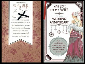 Wife Fabulous Ex Large Anniversary Card With 8 Page Insert Choice Of Design Ebay