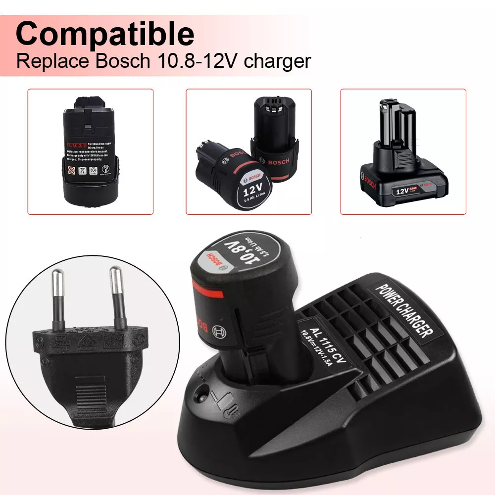 Li-ion Battery Charger AL1115CV For Bosch 10.8V 12V BAT411 BAT412A  Batteries Replacement Electrical Drill