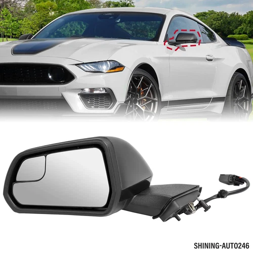 Driver Left Side Mirror 3 Pin For 2015-2019 2020 2021 Ford Mustang Manual Fold