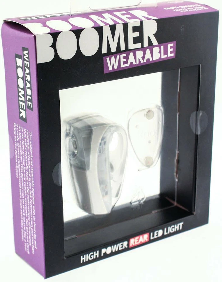 KNOG BOOMER Wearable Bike Rear White W/ RED LED Light 7 Lumens 4 Mode 600m NEW - Image 2 of 4