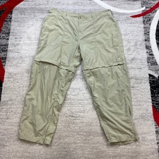 ExOfficio Packable Chino Pants Medium 2XL XXL Green 42x30 Convertible Hiking Men