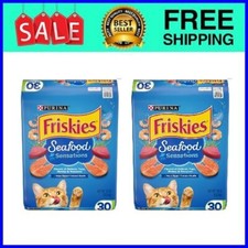 Purina Friskies Seafood Sensations, Indoor Dry Cat Food, Salmon, Tuna,  Shrimp