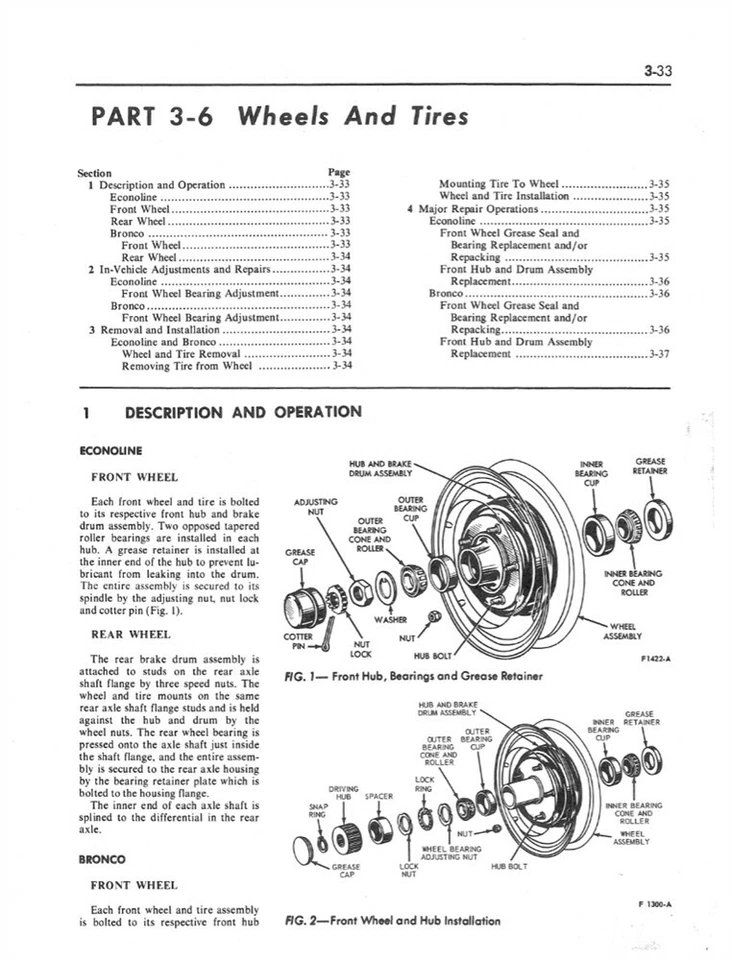 Ford Bronco 1968 1969 Ford Econoline taller manual de reparación  Foto 4 de 4