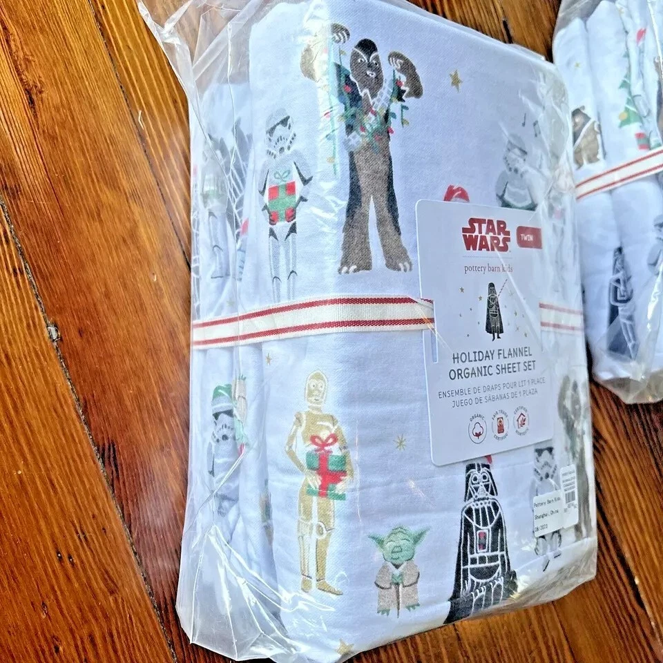 Juego de sábanas completo Pottery Barn Kids STAR WARS HOLIDAY NAVIDAD ESCUELA NIÑO DISNEY, Foto 3 de 4