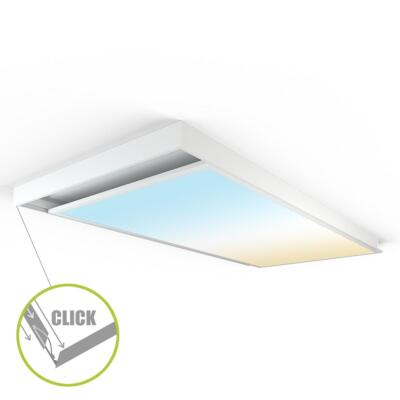 Aufbaurahmen Click für LED Panel 120x60cm weiß Aufputz Montagerahmen