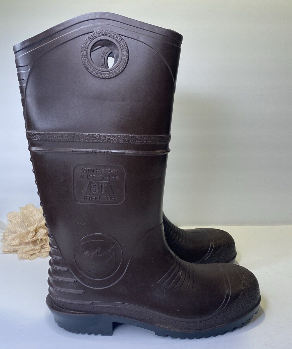 Dunlop Durapro XCP Steel Toe Brown Rain Boots Pull On Men display picture 1