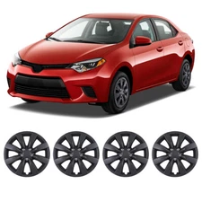 New Set of 4 for 2009-2019 Toyota Corolla 16" Snap On Hub Caps Wheel Covers 