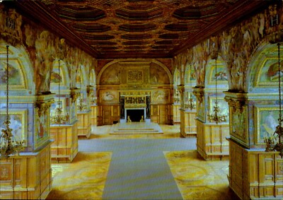 Chateau de Fontainebleau Ballroom France Postcard Vintage 60s Old