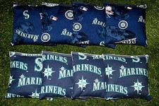 Cornhole Bean Bags Set of 8 ACA Regulation Bags SEATTLE MARINERS