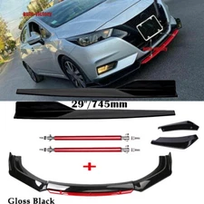 Front Bumper Lip Spoiler Splitter Rear Lip Side Skirt For Nissan Sentra Body Kit