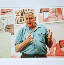 PHILIP GUSTON IN 1971 RESILIENCE ART PRINT SHOWCARD PHOTO Exhibition Fine Poster