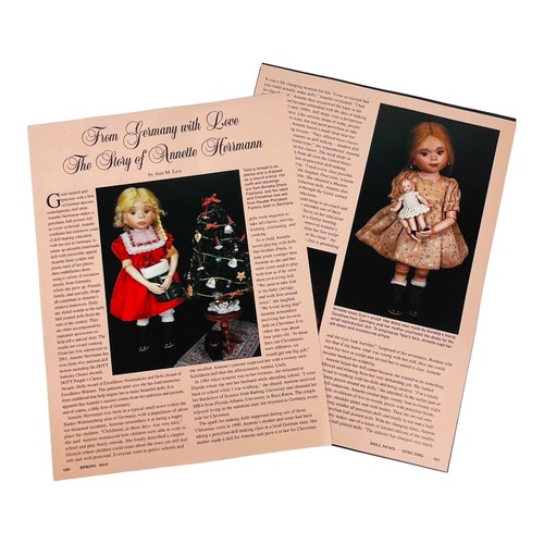 Annette Herrmann Doll History Article 6 Pages with Photos