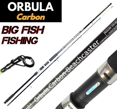 ORBULA Carbon Fibre Beachcaster Sea Fishing Rod 12ft Shore