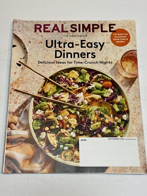 Real Simple Magazine Sep 2021 Time Cruch Salad Nights Maximize Money Budgeting +