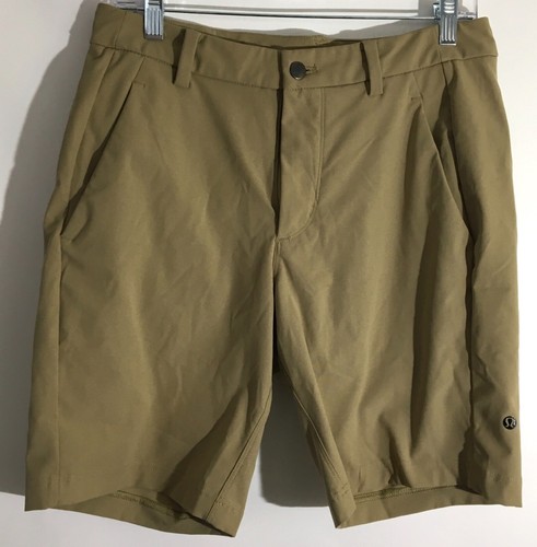 Lululemon Athletica Commission Men's Size 32 Tan Brown 9" Inseam Shorts - Picture 2 of 6