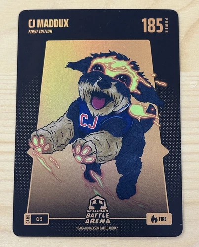 2024 Bo Jackson Battle Arena CJ Maddux CJ-5 SIDEKICK SSSP SECRET FOUNDER CARD 