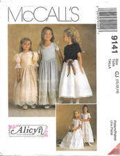 Uncut McCall's Sewing Pattern 9141 Children's Dress in Two Lengths Size 10-12-14