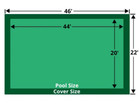 Meyco 20 x 44 Rectangle MeycoLite Mesh Green Safety Pool Cover - M2044ML