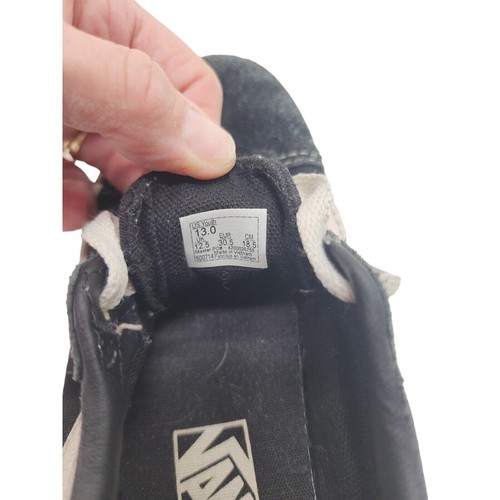 Vans Off the Wall Juvenil Talla 13 Azul Marino Blanco Gamuza y Lona Tenis Zapatos con Cordones - Imagen 10 de 13