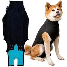 Suitical Recovery Suit for Dogs - Dog, Incontinence -XXXS Dog Suit, Black