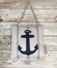 New Door Knob Pillow Hanger Decoration ANCHOR Nautical Beach House Theme Décor