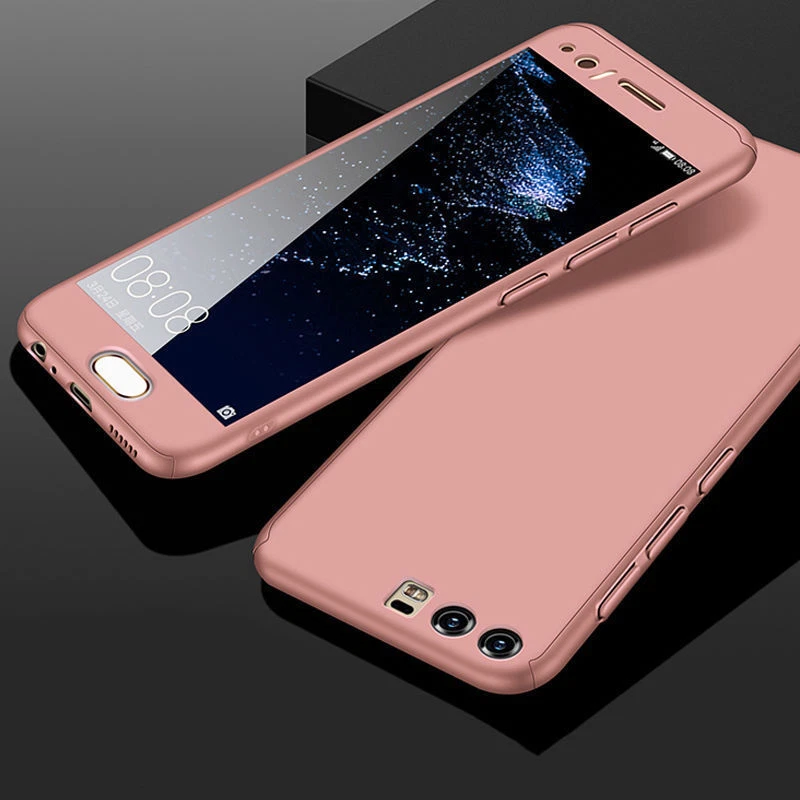 COVER Fronte Retro 360° per HUAWEI P10 / LITE /PLUS + Pellicola VETRO TEMPERATO - Immagine 3 di 4