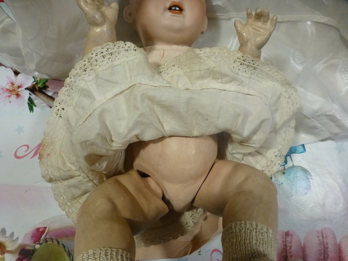 Poupon Ancien PM Germany 914 - Porcelaine Biscuit - 40cm - Années 1910
