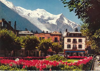 CPSM CHAMONIX MONT BLANC LE JARDIN DE VILLE