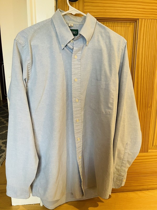 Men’s Outer Banks Blue Long Sleeved Button Down  15 1/2. 34/35