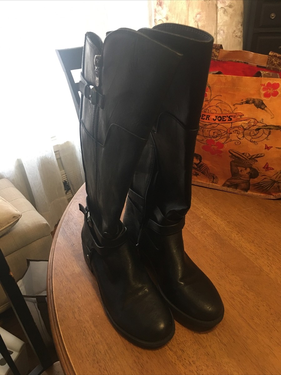 GUESS Women's Ladie Knee High Boots - Taper Toe Block Heel Dress Boots - View #9