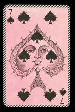 Transformation playing card Christian Lacroix 7 of Spades Q70c