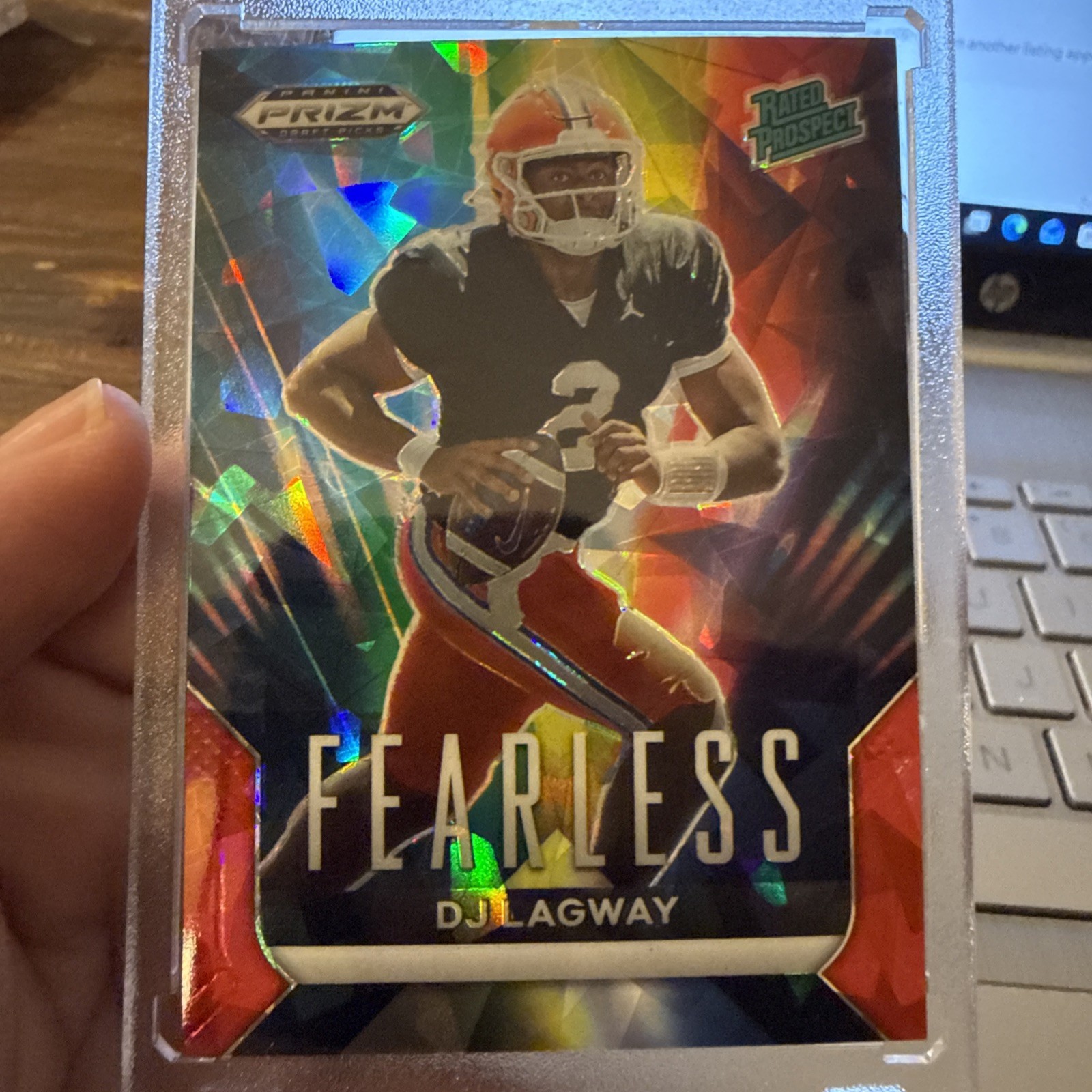 2024 Panini Prizm Draft Picks DJ Lagway #F-DLY Fearless Red Cracked Ice Prizm