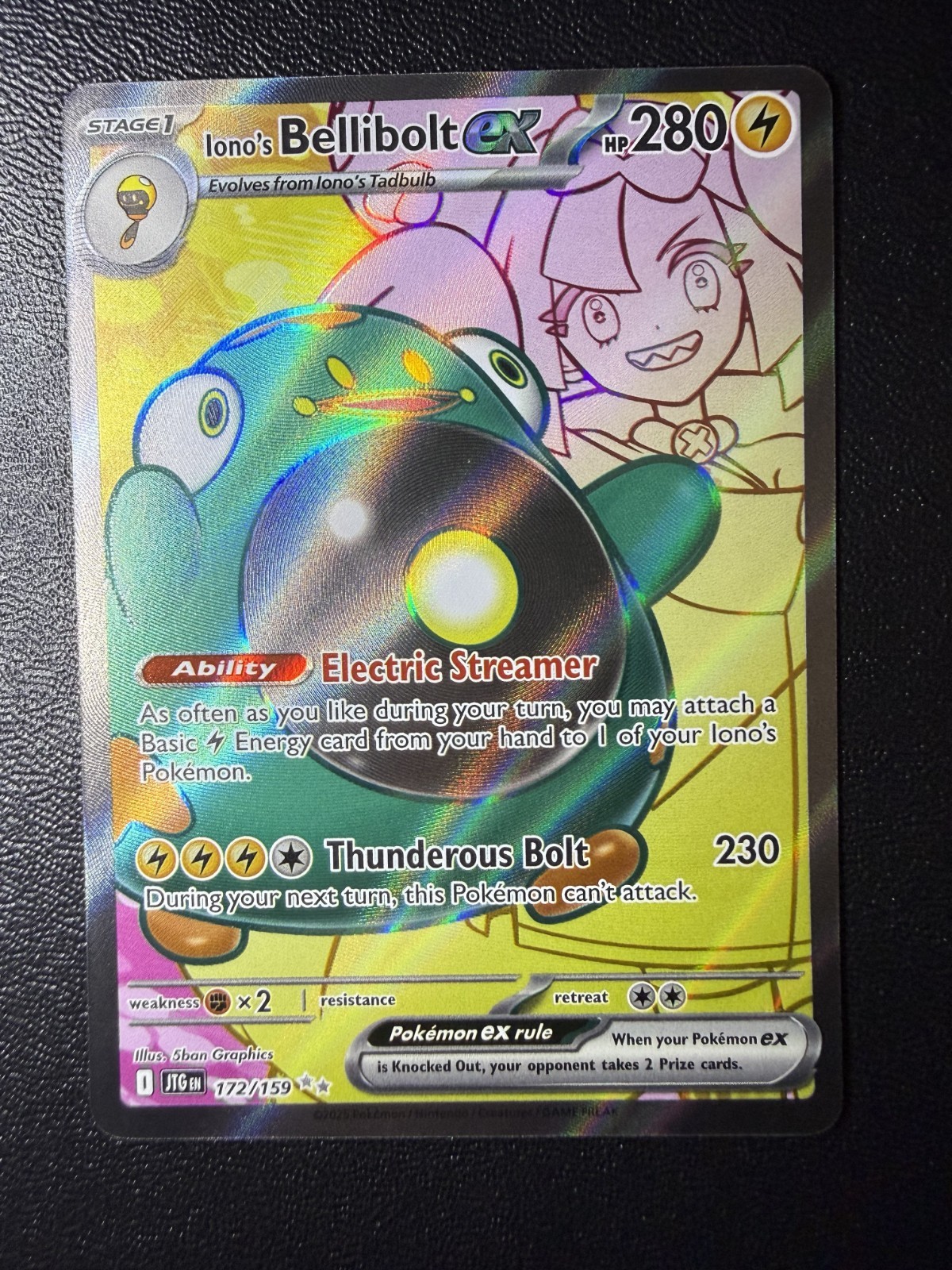 Iono's Bellibolt ex - 172/159 - SV09: Journey Together (JTG) - NM